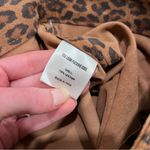 LPA  Leather Suede Leopard Cheetah Button High Waisted Ankle Pant Size M Photo 6