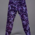 Athleta  Rainier Printed Tight Purple Floral Zipper Pocket Activewear Leggings Photo 0