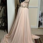 Jovani Elegant Beaded Pink Long Prom Dress Photo 1