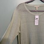 Eileen Fisher Tunic Organic Linen Crepe Asymmetrical Hem Top 1X NWT Light Green Photo 6