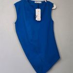 ZARA Blue Asymmetric Top Photo 2