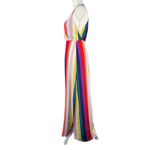 Lush Clothing NWT Lush Women’s Maxi Dress Rainbow Stripe Size Small Photo 1
