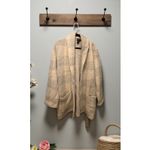 Ralph Lauren Vintage Lauren  Belted Cardigan Sweater Women’s XL Wool Ivory Gray Photo 3