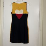 Moschino Vintage 1992 Couture Heart shape color block yellow black shift dress Photo 8