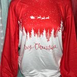 Source Unknown Red and White Christmas Sweatshirt Photo 1