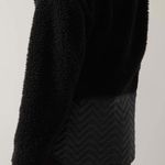 Athleta NWT  Cozy Sherpa Snap‎ Pullover in Black Size Medium Photo 2