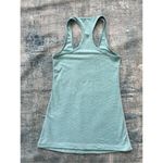 Lululemon  Aqua Blue White Micro Stripe Cool Racerback Tank Top Size 4 Photo 5