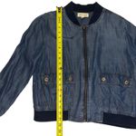 Cloth & Stone  Women's Chambray Bomber Jacket‎ Lightweight Size L Photo 4