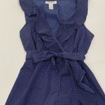 Motherhood Faux Ruffle Wrap Mini Polka Dot Dress Photo 0