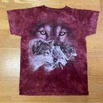 The Mountain  Mineral Wash Wolves Goth Western Preppy Boho Graphic T-shir… Photo 0