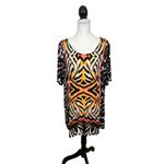 Style & Co . Dress Plus Size 1X Pullover Short Round Neck Shift Geometric Print Photo 8
