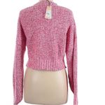 Rebecca Minkoff  Pink Red Knit Crop Bowie Sweater XL Photo 2