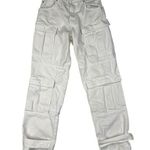 GRLFRND  - The Lex High Rise Wide Leg Cargo Jeans in White Photo 0
