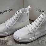 Thakoon High Top Pull On Lace Sneakers Size 9 White Photo 3