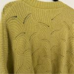 Kori  American Plus Xl  green mustard yellow oversized cable knit sweater Photo 9