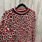 H&M Red Floral Jacquard Patterned Sweatshirt Photo 2