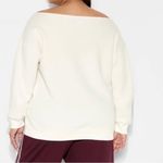 Wild Fable  Womens Off Duty Ballet Slippers Sweatshirt Cream Boat Neck Size L Photo 6
