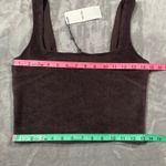 Me+Em Crop Top Womens 2 Brown Towelling Bralette Smocked Terry Cloth Minimal New Photo 7