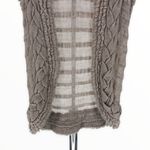 Rebecca Taylor Grey Chunky Cap Sleeve Open Knit Cardigan Sweater Wool Mohair XS Photo 3