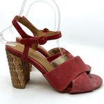 Soludos  Olivia Heels Suede Red Sandals 8 US Photo 5