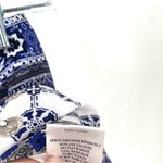 White Fox Boutique  Moroccan Blue Rayna High Waist Printed Zip Back Silky Shorts Photo 7