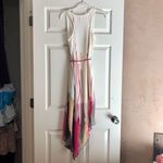 Trac  Women’s Sleeveless Tank Watercolor Asymmetrical Dress with Belt Tassels Sma Photo 4