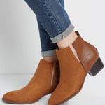 Maurice's Alora Cognac Brown Side Slit Contrast Ankle Boots Photo 0