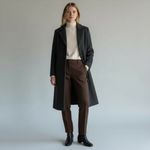 Belk Vintage ’s Black Long Button Front Winter Coat Fits Modern Size 10 EUC Photo 10