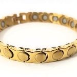 New Stainless steel gold magnetic bracelet 7.5" Photo 0