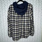 American Eagle  button down Shirt hoodie flannel plaid Small Photo 1