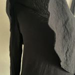 Anthropologie Postmark One Shoulder Long Sleeve Ruffle Top | Black | XS Photo 6