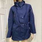 RLX Ralph Lauren Navy Blue Womens Waterproof Hooded Golf Jacket Size M Size M Photo 0