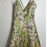 Lulus  Shining Brightly Green and Pink Floral Jacquard Mini Dress Size XS NWT! Photo 6