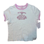 Victoria's Secret NWT PINK LoveShackFancy White Pink Graphic Tee Shirt Preppy Photo 0