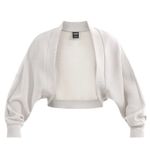 Avia Cropped Ribbed Open Front Cardigan Sweater Top Light Beige XS Photo 7