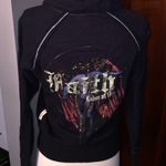 Black Graphic Hoodie w/ Embellishments Photo 0
