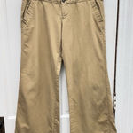American Eagle wide leg khaki chino dress pants women's 14 Photo 0