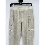 Athleta  Venture Printed Pants 6 Side Zip Joggers Travel Gray Cream Athleisure Photo 2