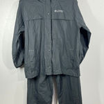 Columbia Women's Rain Suit Jacket Pants Set Gray Waterproof Outdoor Large Photo 0