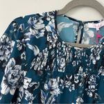 Parker  Smocked Yoke Top Everglades Garden All Over Floral Print Blouse XS NWT Photo 4
