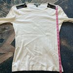 Vintage Lauren Ralph Lauren Zip Shoulder Ribbed Top White Y2K Preppy Streetwear Size M Photo 11