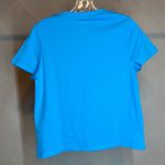 Reebok  Women's Bold Cyan Training Identity Classic logo Pocket T-Shirt|Size:S Photo 1