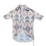 Maurice's  Pink & Gray Western Aztec Open Front Short Sleeve Cardigan Size Medium Photo 8