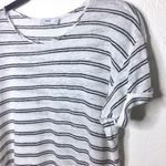 Vince  Linen Striped Crewneck Tee Size Small Photo 3