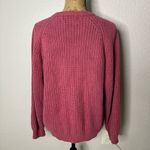 Eddie Bauer VTG  Knit Sweater Women Crew Neck Pink Cotton Size M Heavy Gorp Photo 9