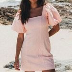 Petal and Pup NEW Sndys tuscany mini dress peachy baby pink puff sleeves cotton Photo 6