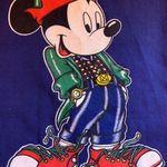 Disney Mickey Mouse Jerry Leigh Top L Blue Sleeveless 90’s Button Up Y2K VTG Photo 7