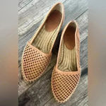 Frye Lee A line perforated espadrille sz 8 Slip on sandal leather jute shoe Photo 1