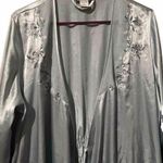 Morgan Taylor Vintage  Embroidered Mint Green Robe with attached sash Size Medium Photo 0