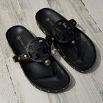 Tory Burch Black Miller Cloud Coin Sandals Size 7.5 Photo 4